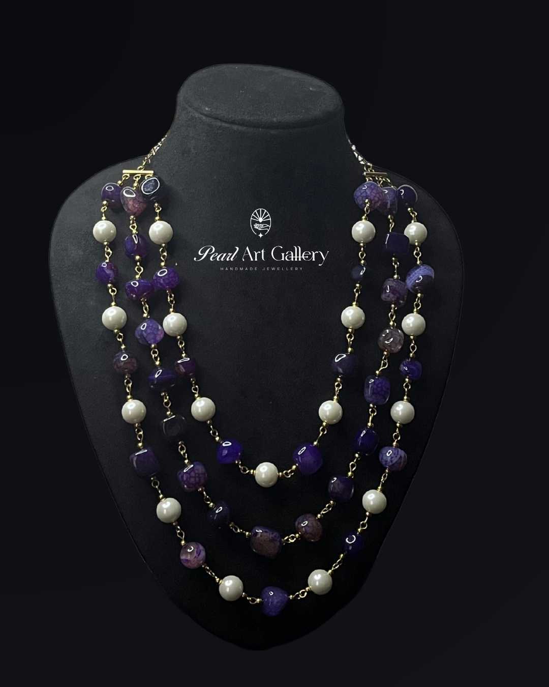 Layered Fusion Choker (Purple) | Pearl Art Gallery