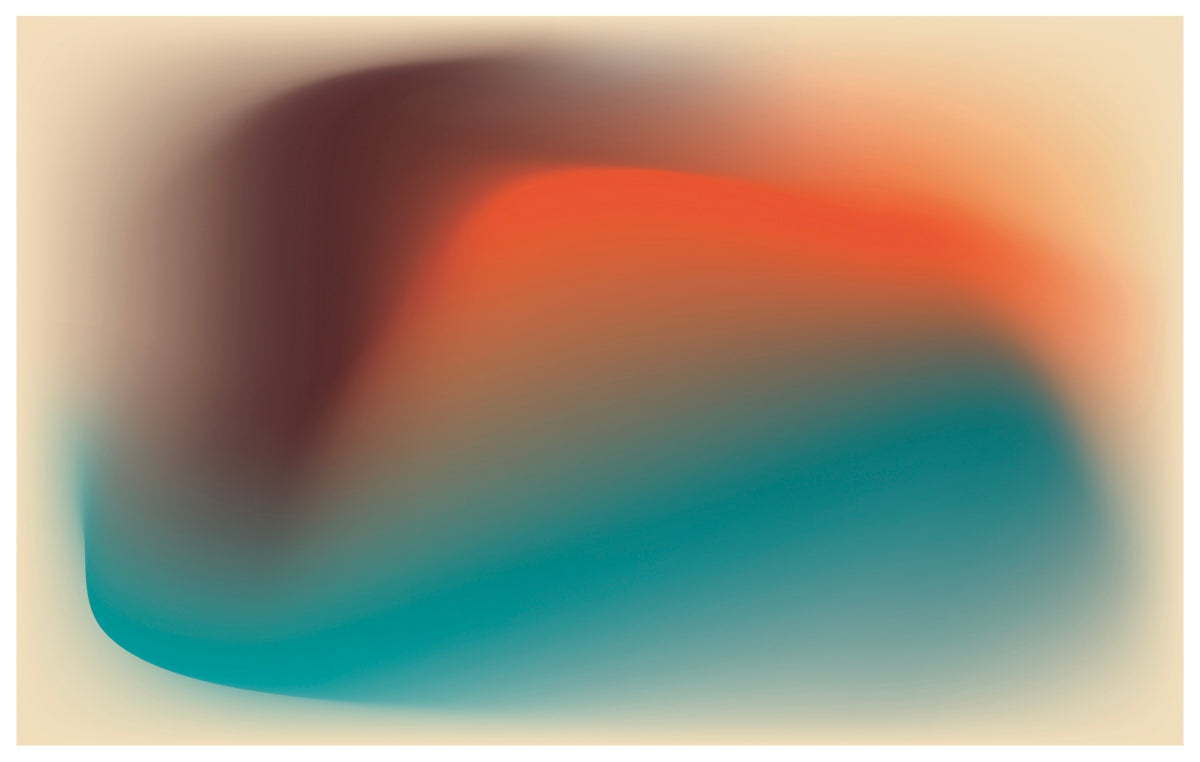a blurry image of an orange and blue background