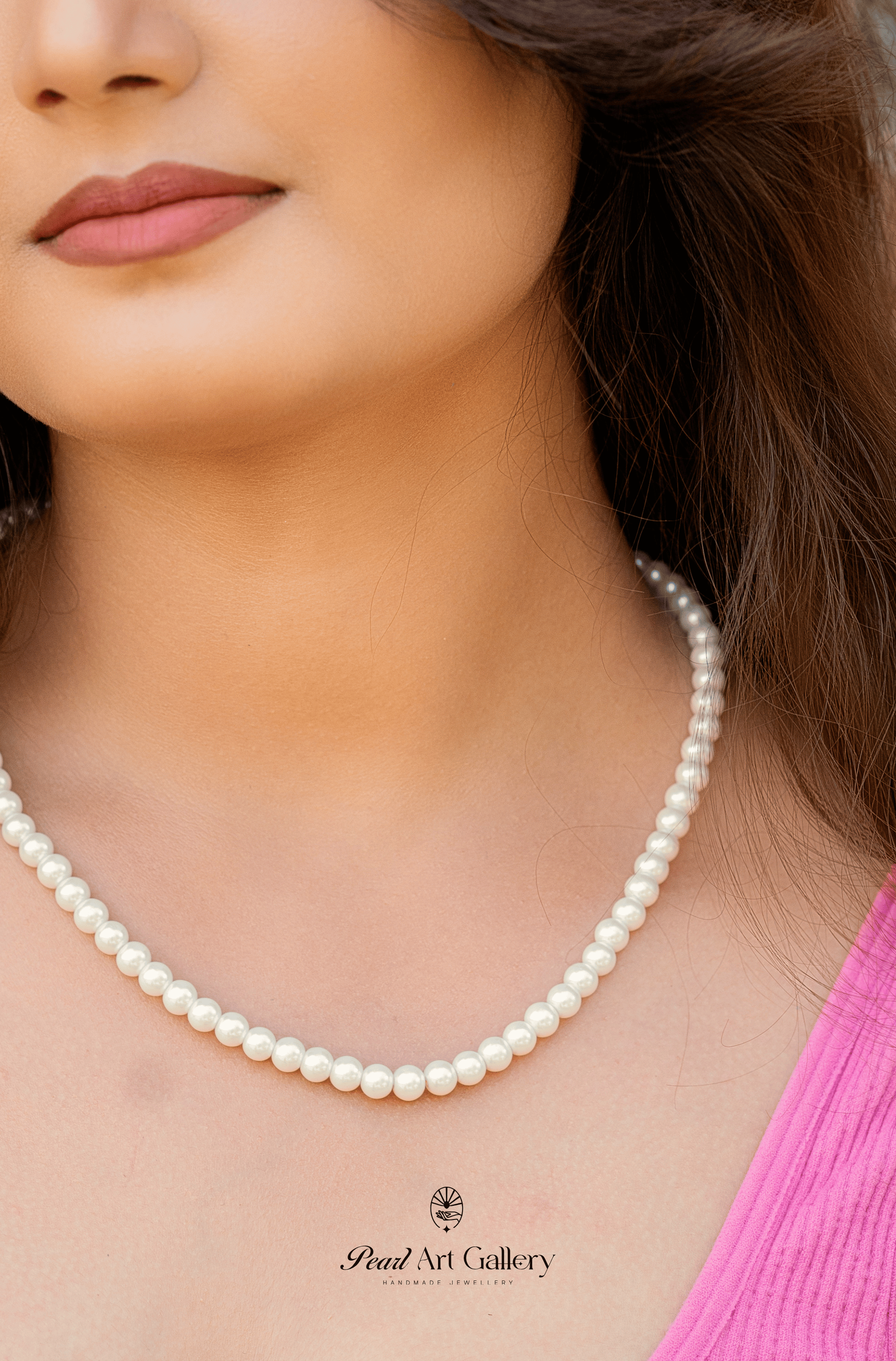 White Pearl Choker Necklace for Women – Dainty 6MM