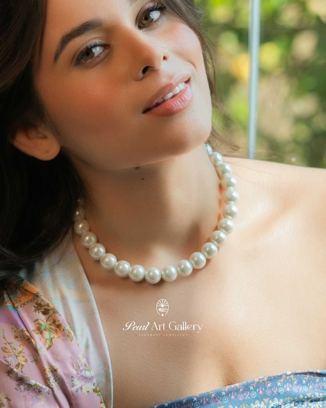 Classic White Pearl Collar (14MM) | Pearl Art Gallery