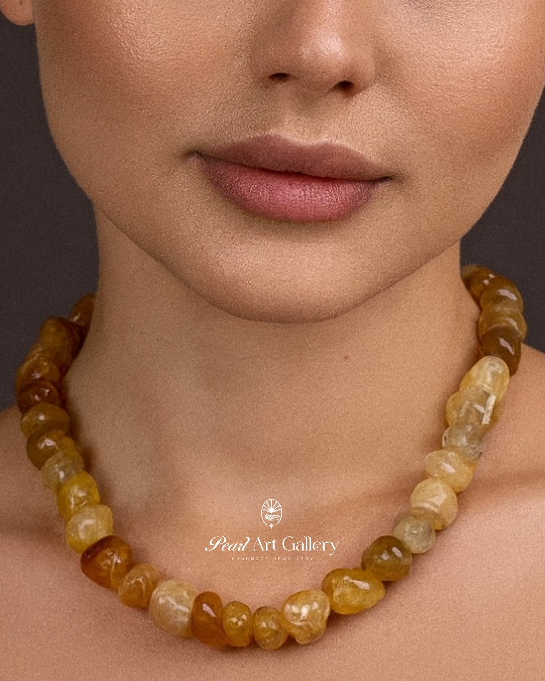 Agate Aura Collar (Wood Brown) | Pearl Art Gallery