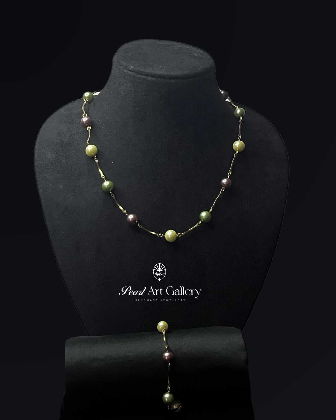 Colourful Harmony Choker (Green, Yellow, Maroon)