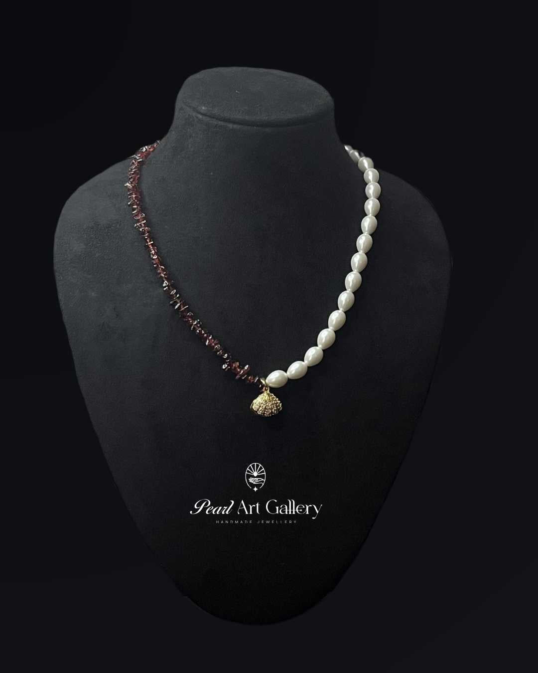 Duality Delight Choker (Maroon Chips)