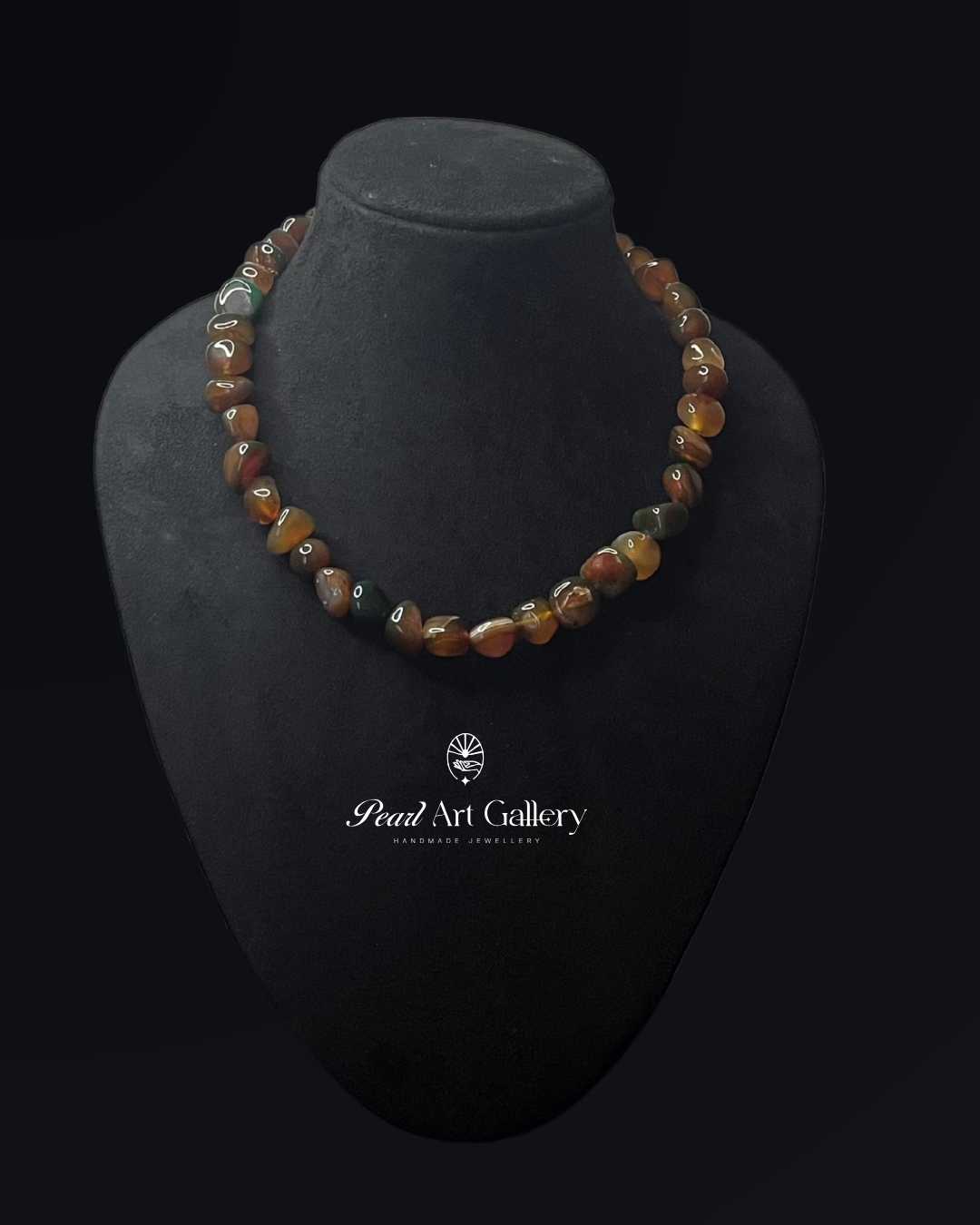 Agate Aura Collar (Brown) | Pearl Art Gallery