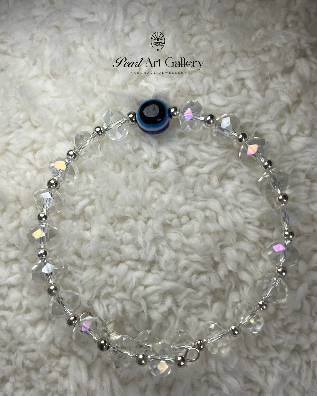 Crystal Shine Evil Eye Bracelet – Stretchable Fit
