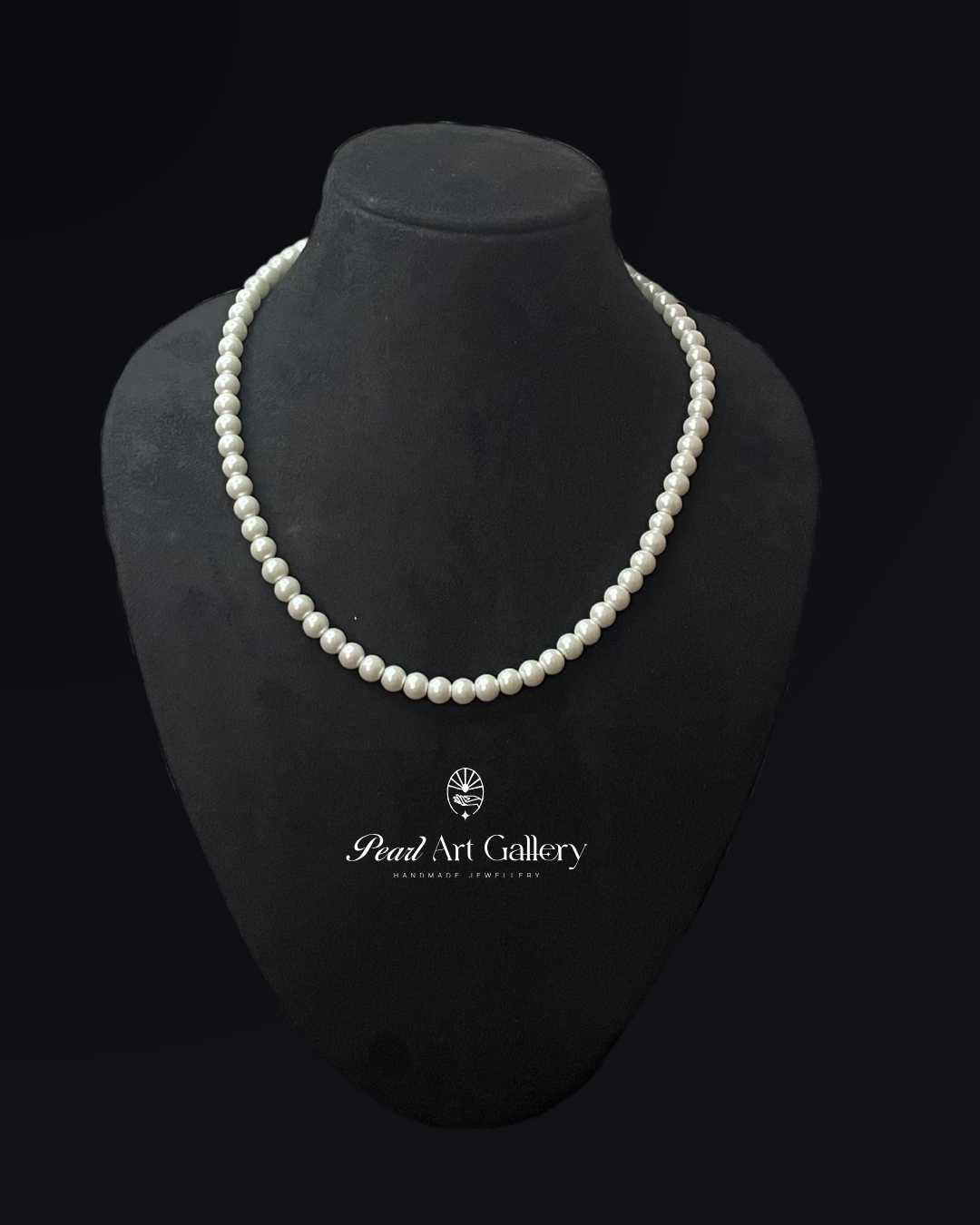 Classic White Pearl Choker (6MM)  | Pearl Art Gallery