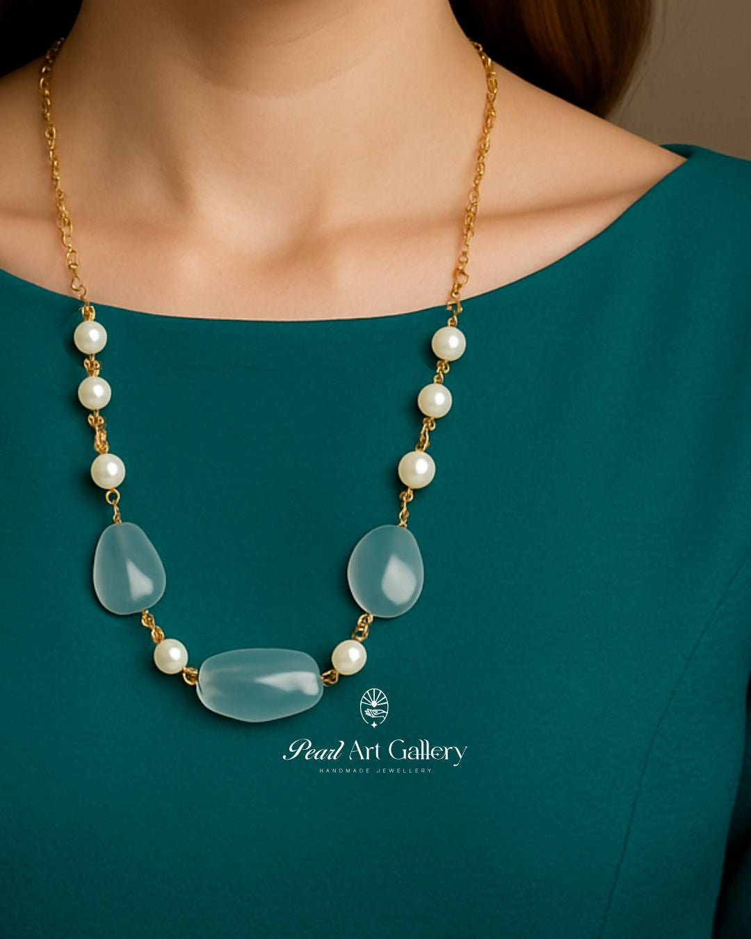 Luxe Gems Matinee (Light Blue Onyx) | Pearl Art Gallery