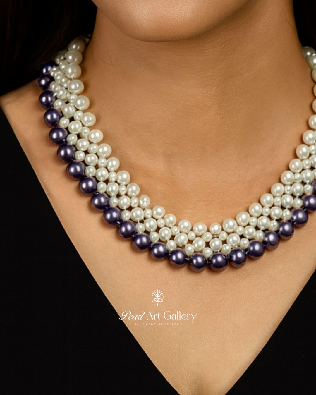 Gradual Grace Choker (Dark Purple) | Pearl Art Gallery