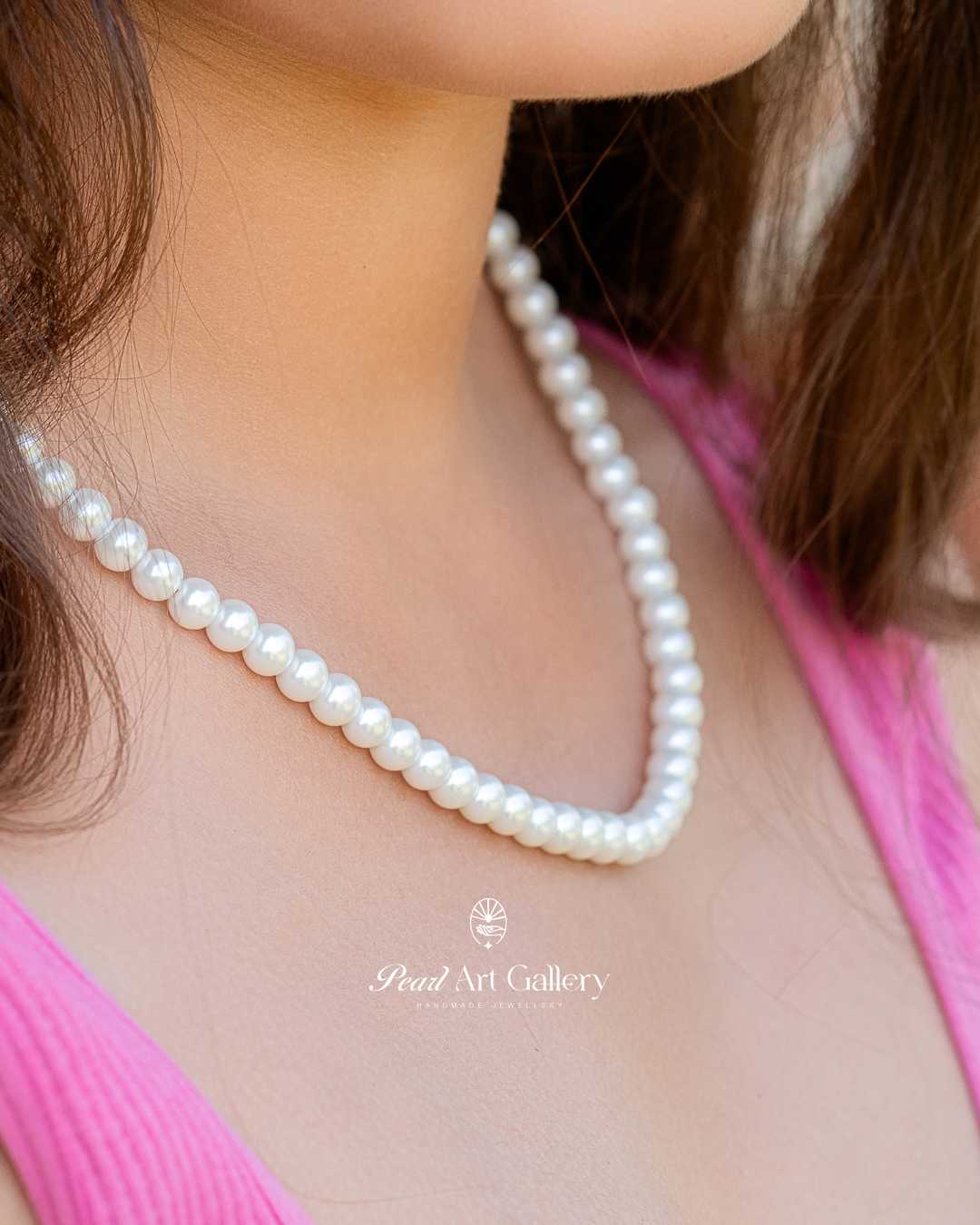 Classic White Pearl Choker (6MM)  | Pearl Art Gallery