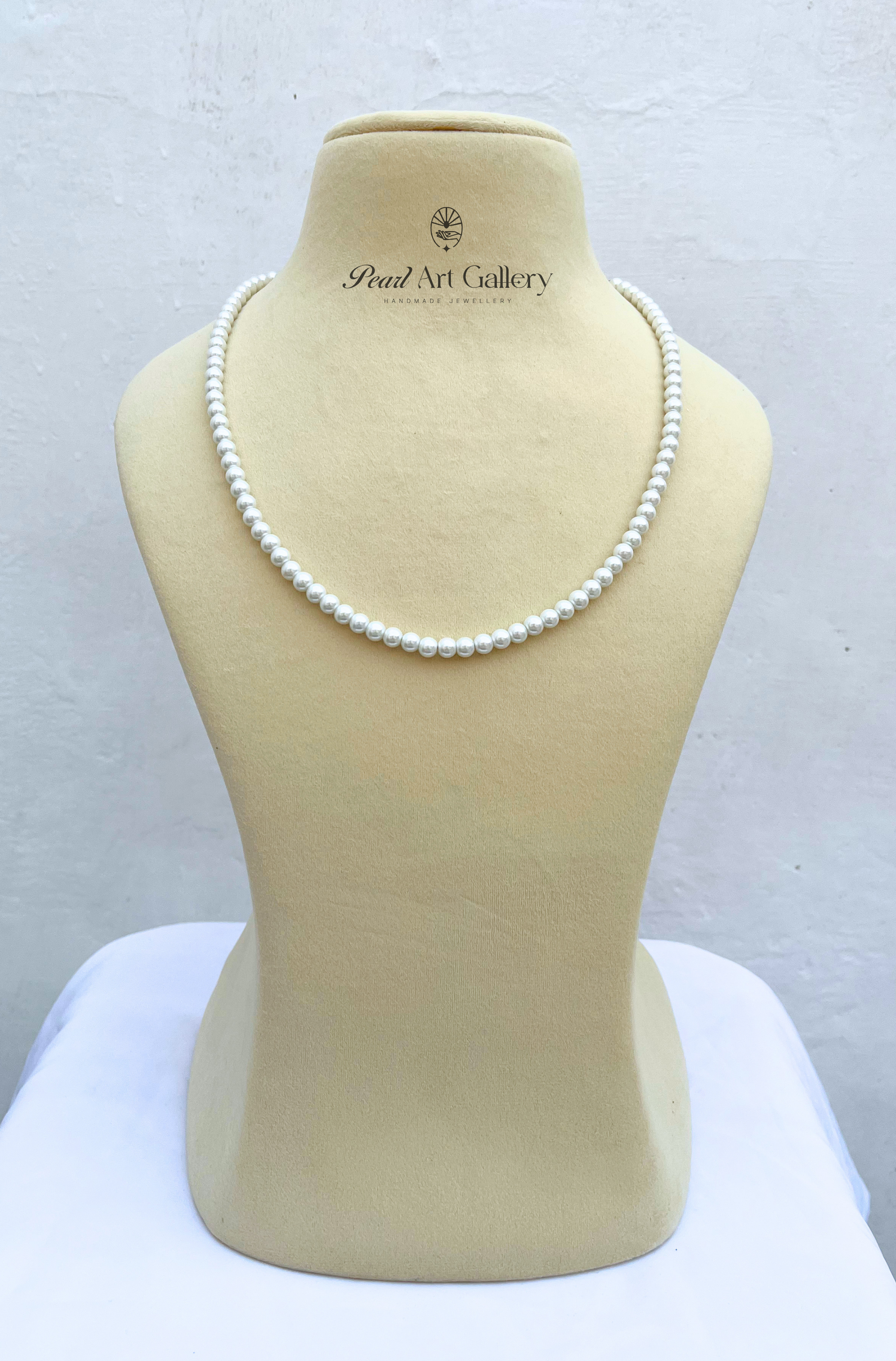 White Pearl Choker Necklace for Women – Dainty 6MM